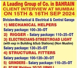 Bahrain Job Openings – Client Interview in Mumbai