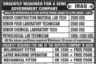 Urgent Job Openings in Iraq and Saudi Arabia