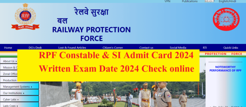 RPF Admit Card 2024